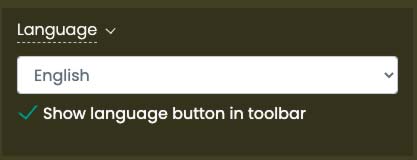 print screen of the Language setting where you can set option for user to toggle language on the fly
