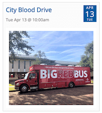 City Blood Drive from Timely city calendar