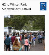 Winter Park Sidewalk Art Festival fra tidsriktig bykalender