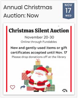 Annual Christmas Auction: Now Accepting Donations