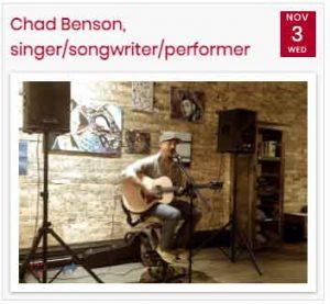 Chad Benson, chanteur/compositeur/interprète LIVE