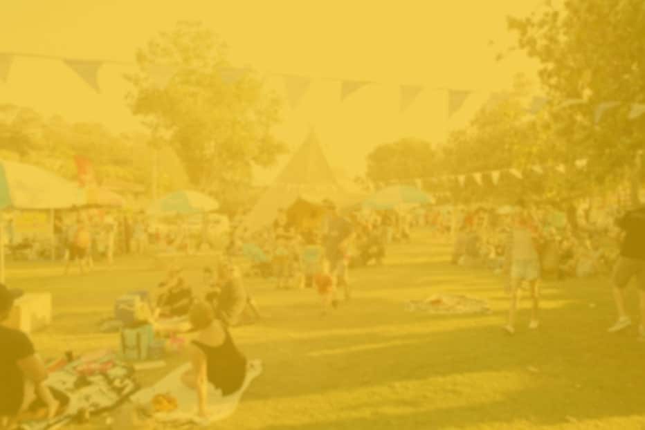 Festival grounds with family vibe and tents organized using Timely event management software for festivals