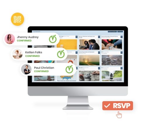 A computer with Timely event calendar software