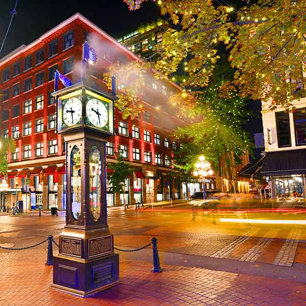 image of Vancouver's Gastown neighbourhood as part of Timely destination events calendar demo