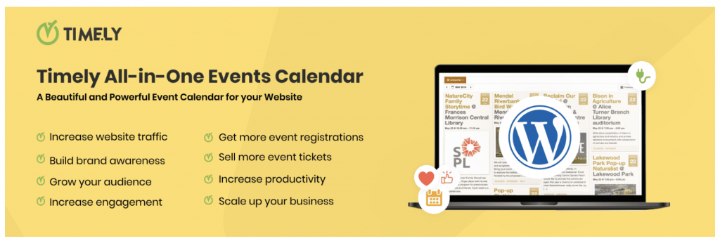 Timely All in One Events Calendar WordPress banner