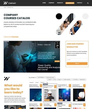 Demonstração do Site de Aprendizagem Corporativa