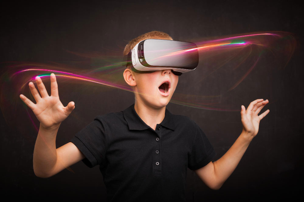 boy using a virtual reality equipment to illustrate this new trend in the events industry