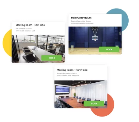locaties vermeld op Timely software voor kamerplanning