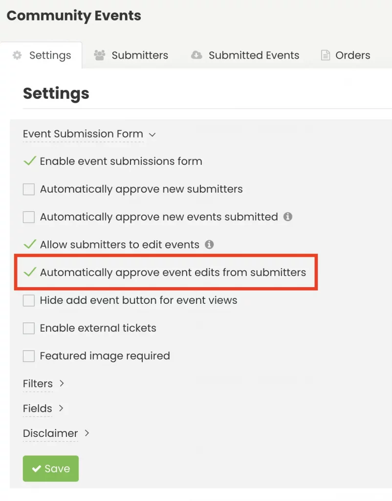 Option to automatically approve event edits from submitters in our Product Update January 2025.