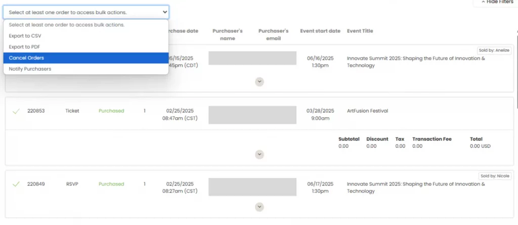 Bulk ticket cancellation option featured in Timely's Product Update July 2025