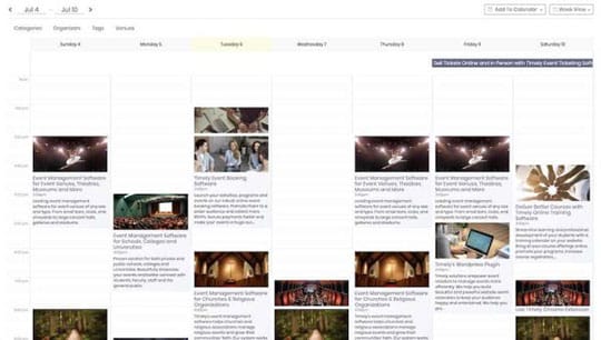 Timely calendario de eventos todo en uno vista de semana del plugin de wordpress