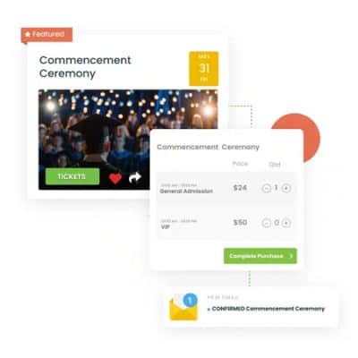 colagem de imagens combinando postagem de evento, formulário de inscrição e modelos de marca para eventos