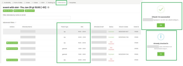 Improved Attendance Tracking Page