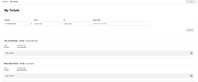 New Filtering Tool on the My Tickets