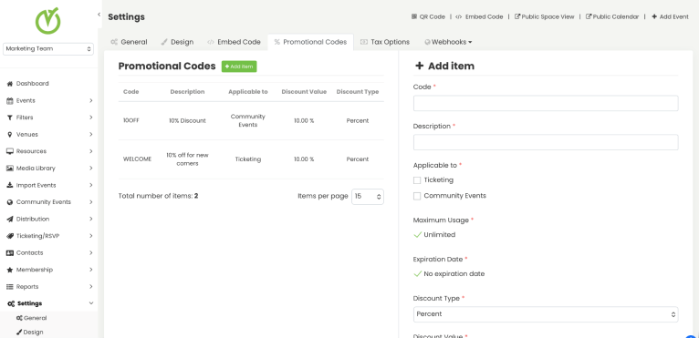 Promotional Codes for Community Events