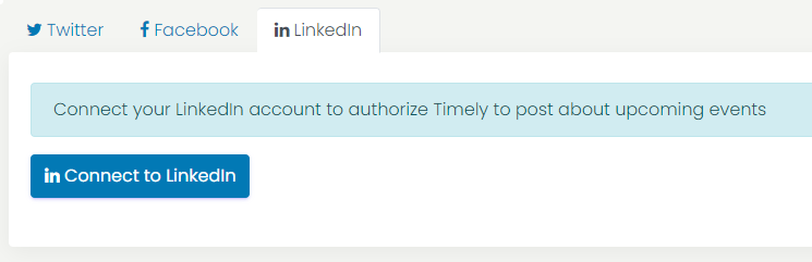 kontrol panelindeki Sosyal Medya menü öğesindeki LinkedIn'e Bağlan düğmesinin yazdırma ekranı
