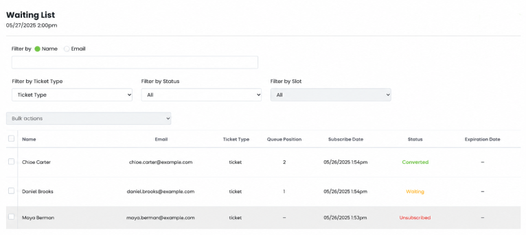 new converted and unsubscribed statuses